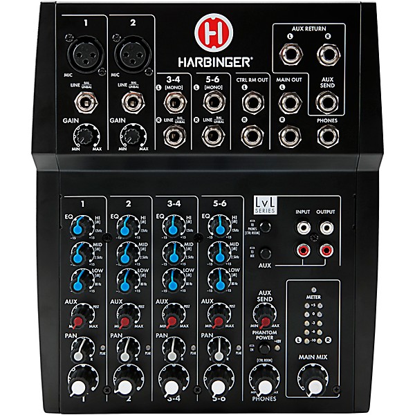 Harbinger PA Package With L802 Mixer, VARI V2300 Series Speakers, V2318S Subwoofer, Stands and Cables 12" Mains