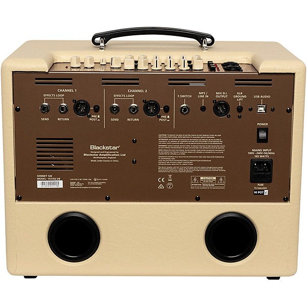 Blackstar Sonnet 120 120W 1x8 Acoustic Combo Amplifier Blonde
