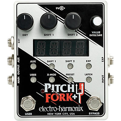 Electro-Harmonix Pitch Fork+ Polyphonic Pitch-Shifter Effects Pedal White for sale