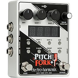 Electro-Harmonix Pitch Fork+ Polyphonic Pitch-Shifter Effects Pedal White