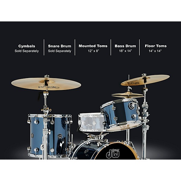 Open Box DW 3-Piece Performance Series Shell Pack Level 1 Chrome Shadow