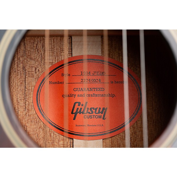 Gibson 1934 Jumbo Acoustic Guitar Vintage Sunburst