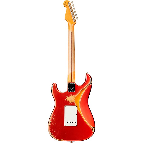 Fender Custom Shop 1956 Stratocaster Heavy Relic Electric Guitar Super Faded Aged Candy Apple Red over 2-Color Sunburst