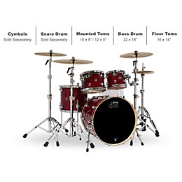DW 4-Piece Performance Series Shell Pack Cherry Stain Lacquer