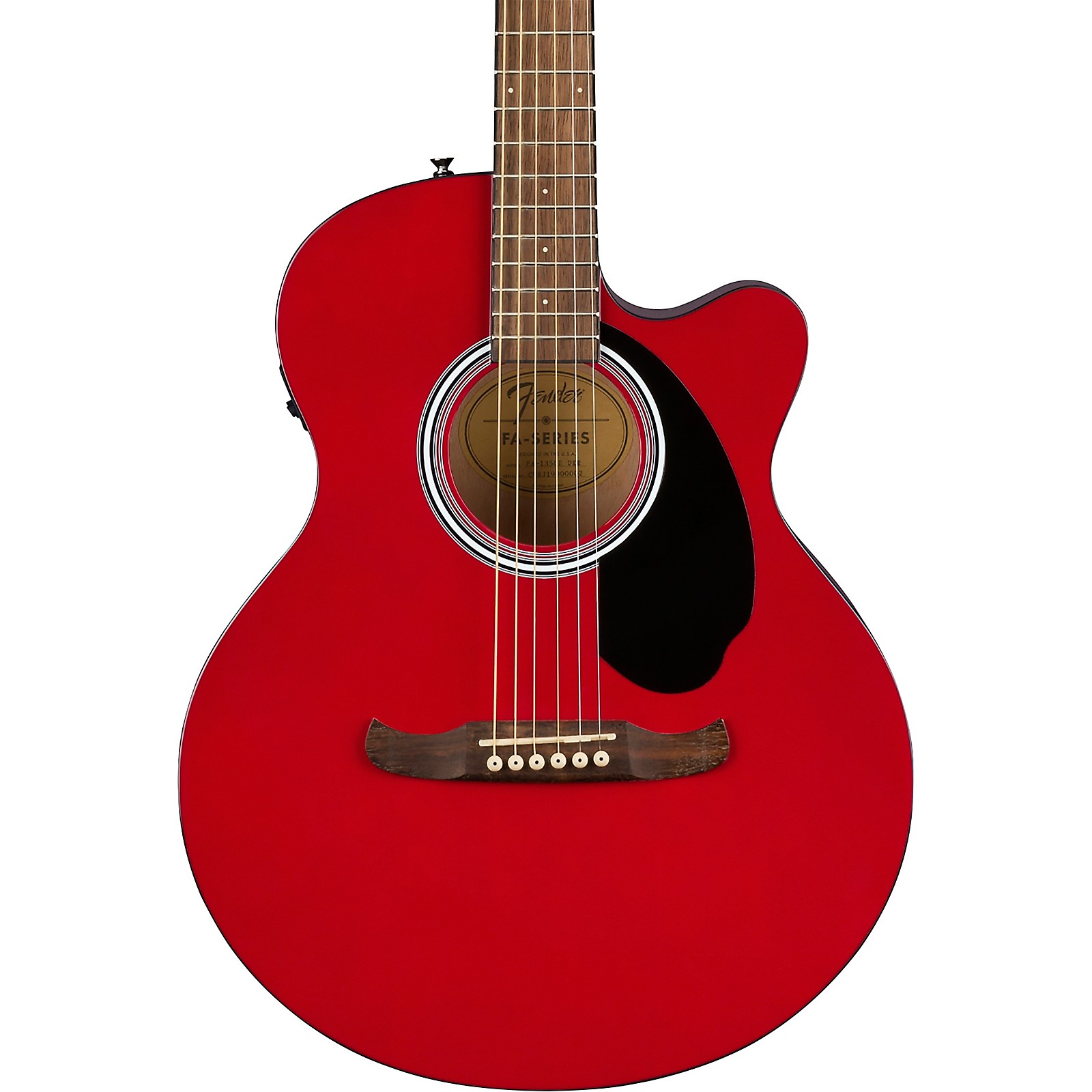 Red fender outlet acoustic guitar