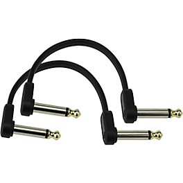 D'Addario Offset Right Angle to Right Ang... D'Addario Offset Right Angle to Right Angle Flat Patch Cables 2-Pack 4 in. Black