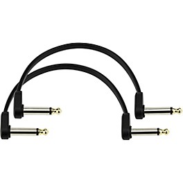 D'Addario Offset Right Angle to Right Ang... D'Addario Offset Right Angle to Right Angle Flat Patch Cables 2-Pack 6 in. Black