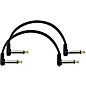 D'Addario Offset Right Angle to Right Angle Flat Patch Cables 2-Pack 6 in. Black thumbnail