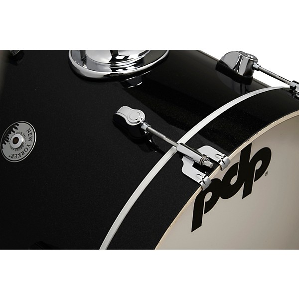 PDP by DW New Yorker 4-Piece Shell Pack With 16" Bass Drum Black Onyx Sparkle
