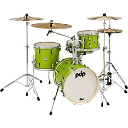 PDP by DW New Yorker 4-Piece Shell Pack ... PDP by DW New Yorker 4-Piece Shell Pack With 16" Bass Drum Electric Green Sparkle