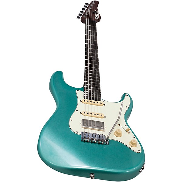 Schecter Guitar Research Nick Johnston USA Traditional HSS Nitro Finish Teal Green Metallic Mint Green Pickguard Teal Gree...