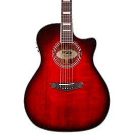 D'Ang... D'Angelico Premier Series Gramercy Single-Cutaway Grand Auditorium Acoustic-Electric Guitar Trans Black Cherry Burst