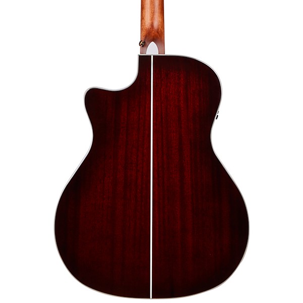 D'Angelico Premier Series Gramercy Single-Cutaway Grand Auditorium Acoustic-Electric Guitar Trans Black Cherry Burst