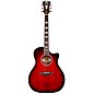 D'Angelico Premier Series Gramercy Single-Cutaway Grand Auditorium Acoustic-Electric Guitar Trans Black Cherry Burst