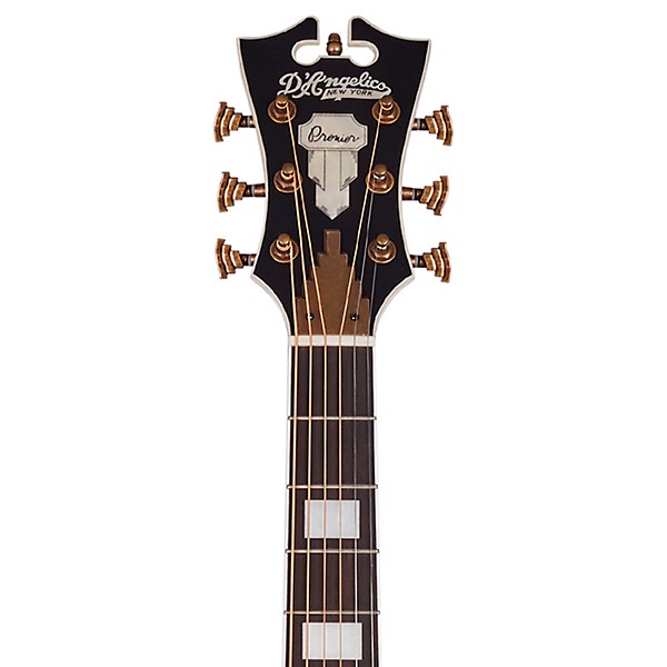 D'Angelico Premier Series Gramercy Single-Cutaway Grand Auditorium Acoustic-Electric Guitar Trans Black Cherry Burst