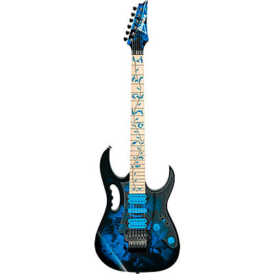 Ibanez Jem77p Steve Vai Signature Jem Premium Series Electric Guitar Blue Floral Pattern for sale
