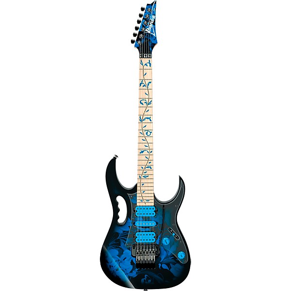 Ibanez JEM77P Steve Vai Signature JEM Premium Series Electric Guitar Blue Floral Pattern