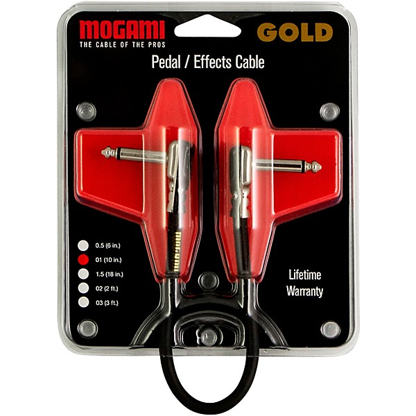 Mogami Gold Instrument Pancake Patch Cable 10 in.
