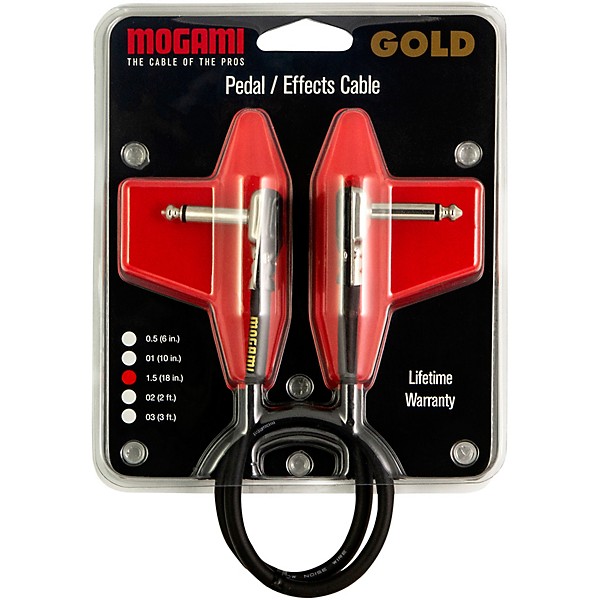 Mogami Gold Instrument Pancake Patch Cable 18 in.