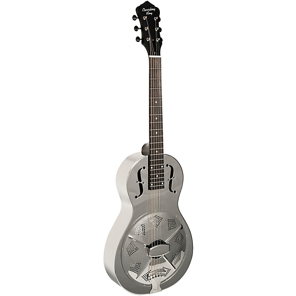 Recording King RM-993 Metal Body Parlor Resonator Guitar Nickel-Plated