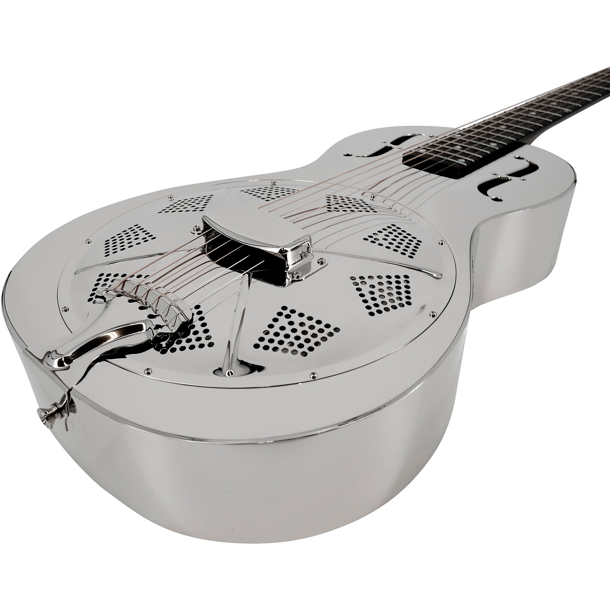 Recording King RM-993 Metal Body Parlor Resonator Guitar Nickel