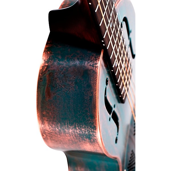 Recording King RM-993 Metal Body Parlor Resonator Guitar Distressed Vintage Green