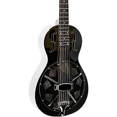 Recording King Rm-993 Metal Body Parlor Resonator Guitar Black Nickel for sale