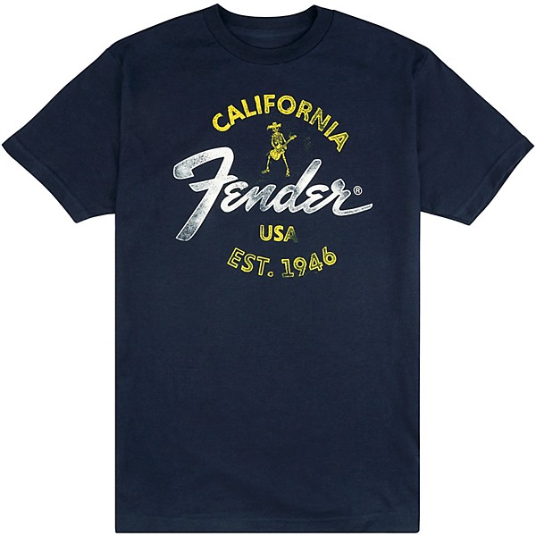 Fender Baja Blue T-Shirt Small Blue