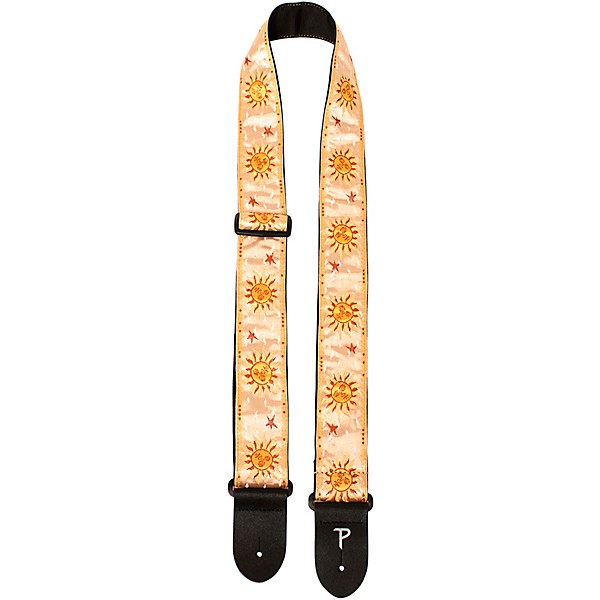 Perri's 2" Jaquard Guitar Strap - Gold Suns Golden Suns 39 to 58 in.