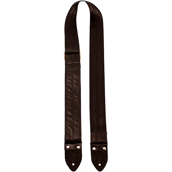 Perri's 2" Leather & Seatbelt Guitar Strap - Black Black/Black 39 to 58 in.