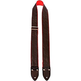 Perri's 2" Leather & Seatbelt Guitar Strap - Black/Red Black and Red 39 to 58 in.