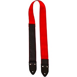 Perri's 2" Leather & Seatbelt Guitar Strap - Black/Red Black and Red 39 to 58 in.