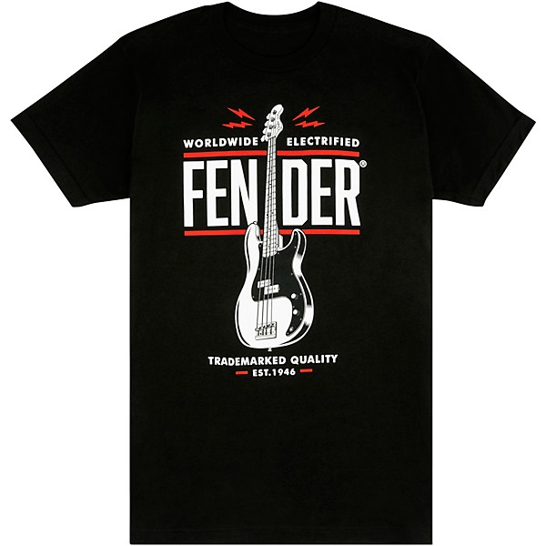 Fender P Bass T-Shirt Large Black