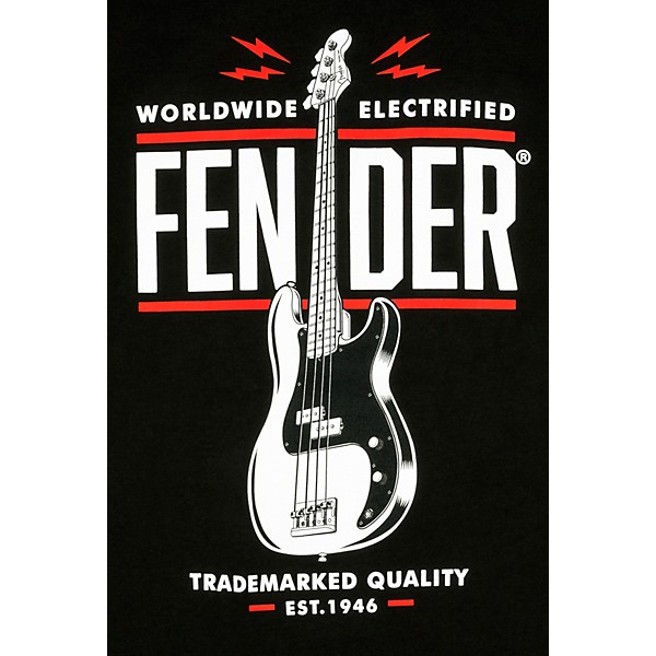 Fender P Bass T-Shirt X Large Black