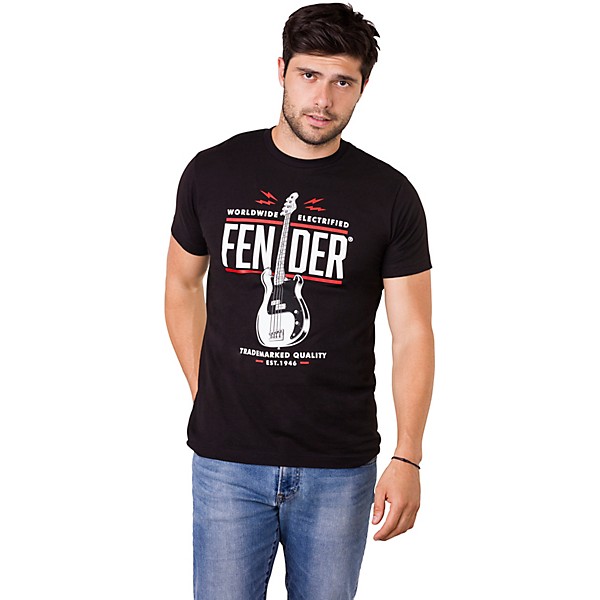 Fender P Bass T-Shirt X Large Black