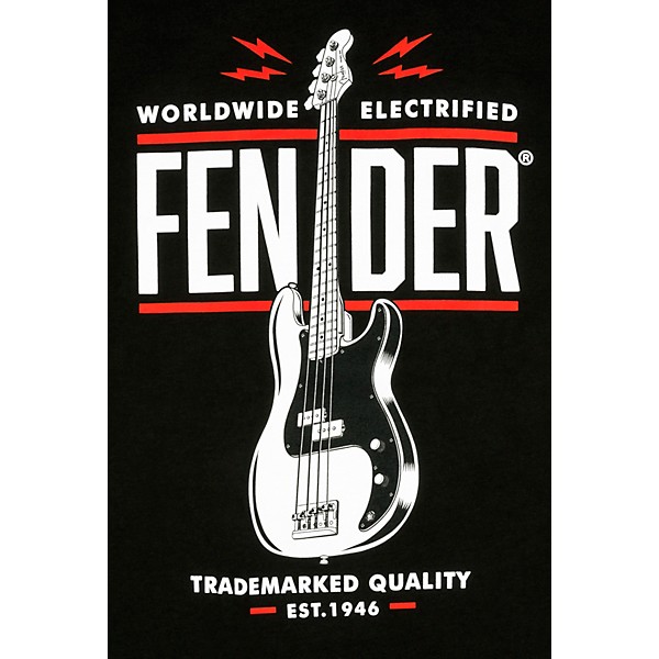 Fender P Bass T-Shirt XX Large Black