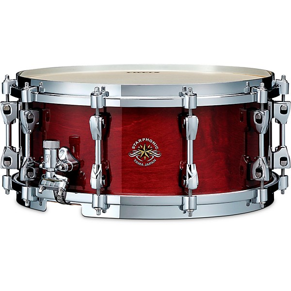 TAMA Starphonic 14" X 6" Concert Concert Snare Drum With Hybrid Wire & Fine Adjuster 14 x 6 in. Gloss Cherry Red
