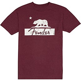 Clearance Fender Burgundy Bear Unisex T-Shirt Small Burgundy