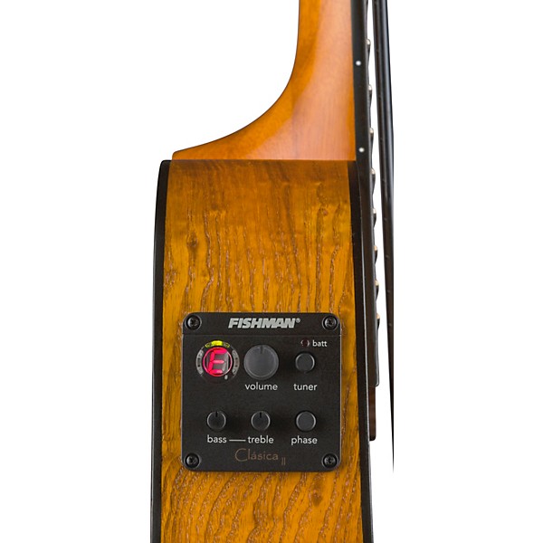 Luna Bari-Bass Quilt Top Acoustic Electric Ukulele Satin Natural