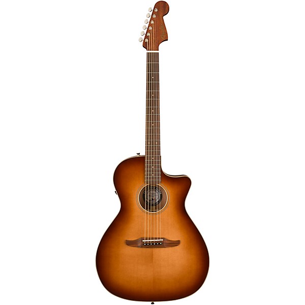 Open Box Fender California Newporter Classic Acoustic-Electric Guitar Level 2 Aged Cognac Burst 194744317927