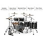 Mapex Saturn Studioease 5-Piece Shell Pack With 22" Bass Drum Satin Black