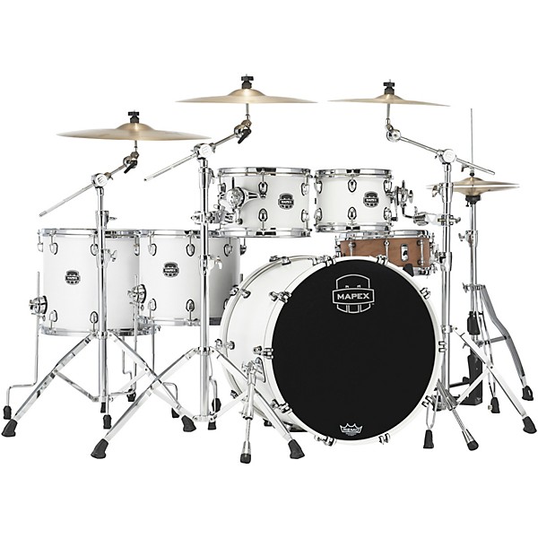 Mapex Saturn Studioease 5-Piece Shell Pack With 22" Bass Drum Satin White