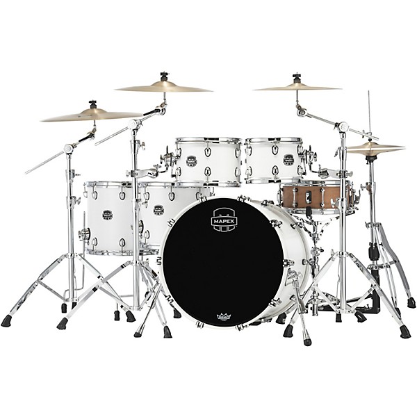 Mapex Saturn Studioease 5-Piece Shell Pack With 22" Bass Drum Satin White