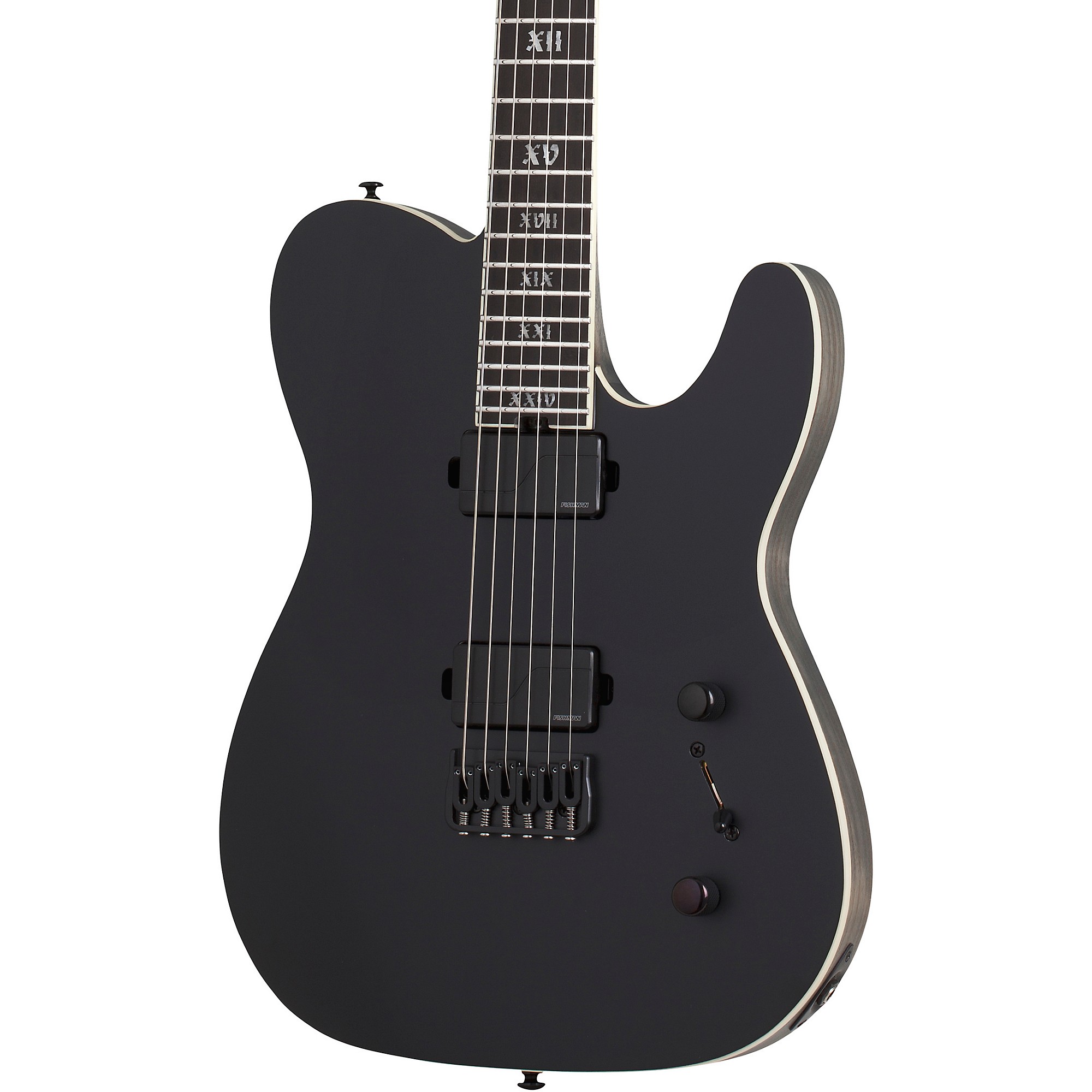 Schecter Guitar Research PT SLS Evil Twin Electric Guitar Satin Black