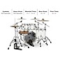 Mapex Saturn Rock 4-Piece Shell Pack With 22" Bass Drum Satin White