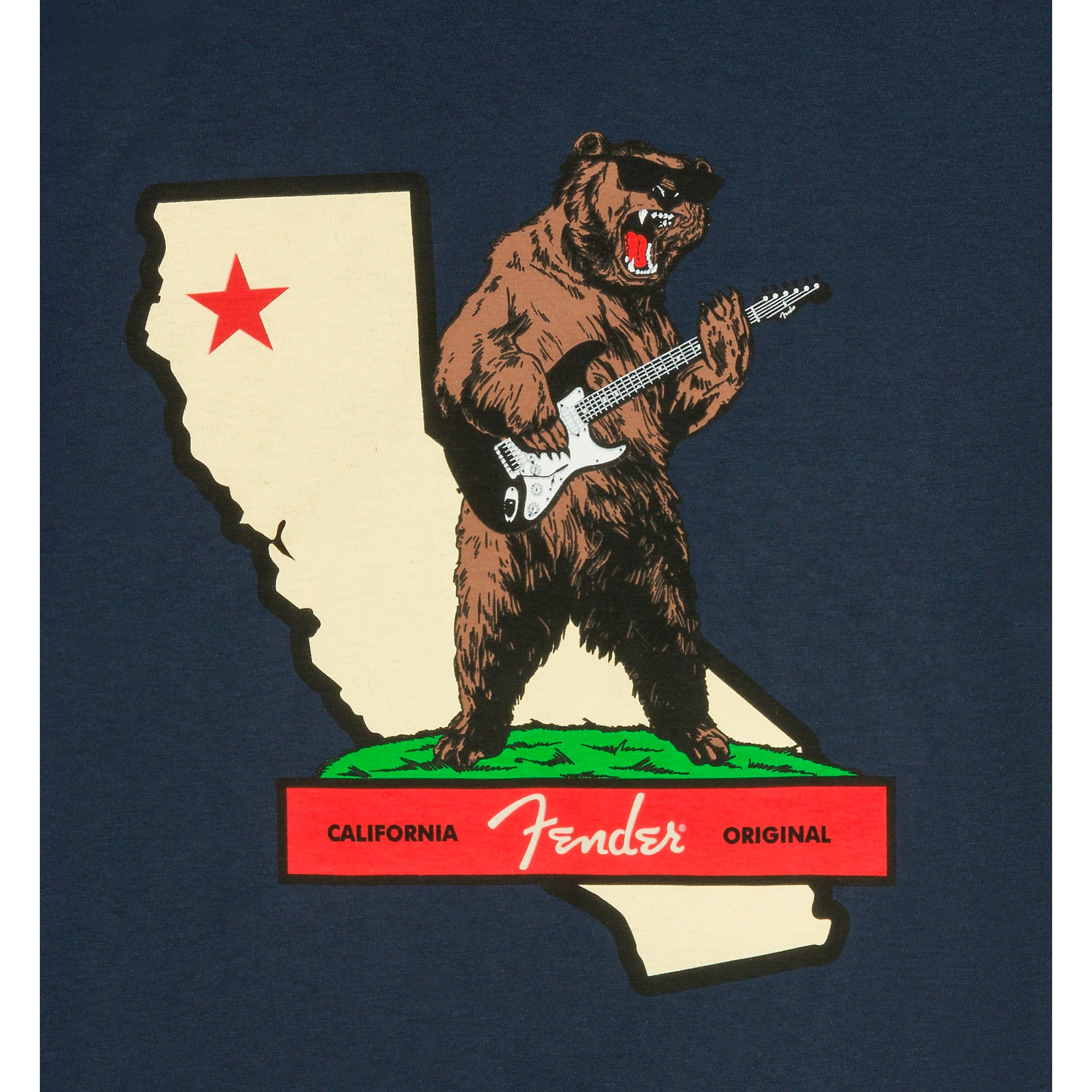 Fender Rocks Cali T-Shirt XX Large Navy | Guitar Center