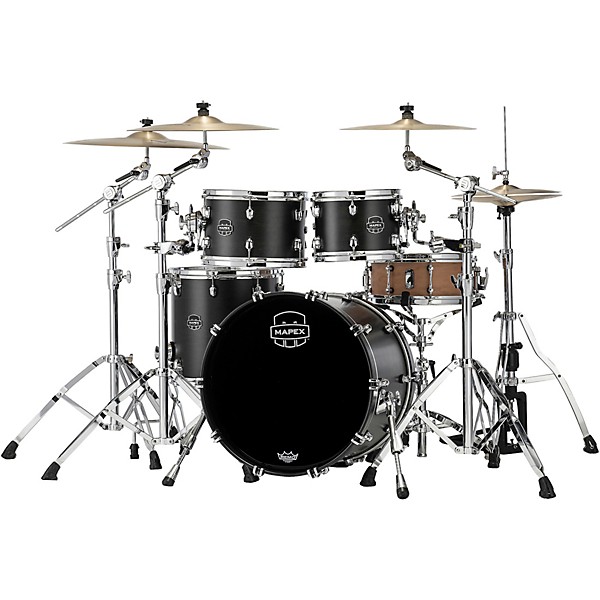 Mapex Saturn Fusion 4-Piece Shell Pack With 20" Bass Drum Satin Black