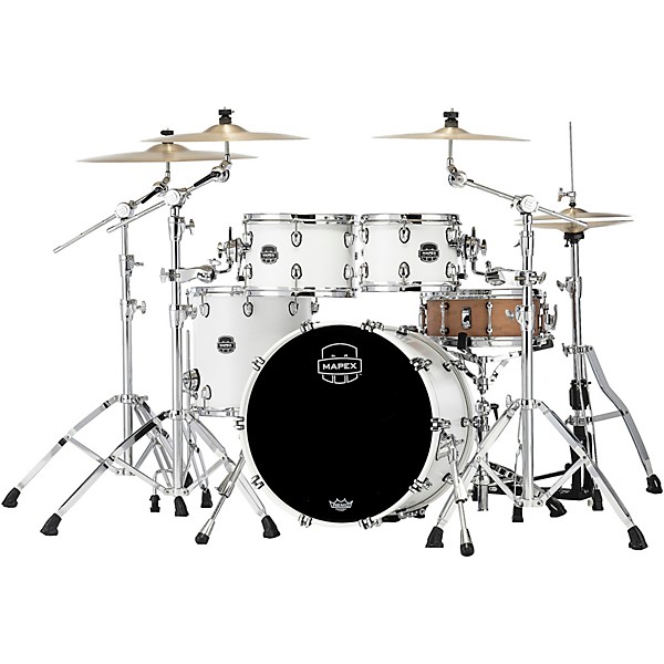Mapex Saturn Fusion 4-Piece Shell Pack With 20" Bass Drum Satin White