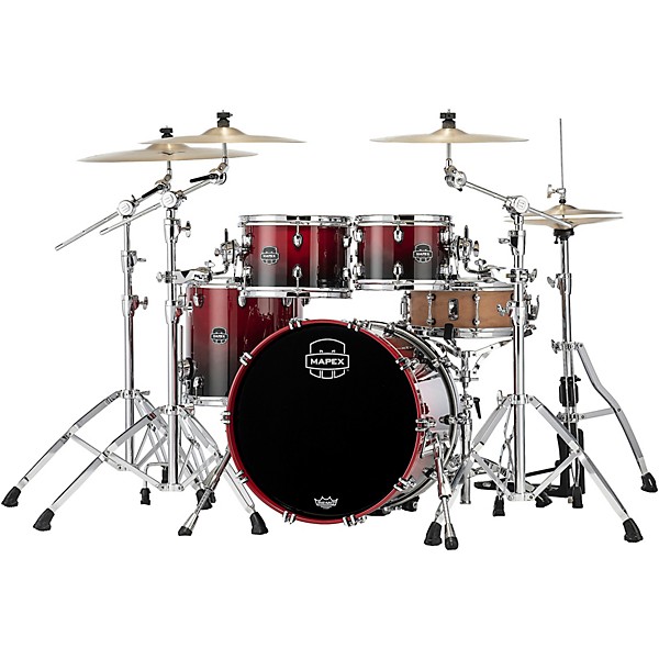 Mapex Saturn Fusion 4-Piece Shell Pack With 20" Bass Drum Scarlet Fade