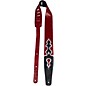 Perri's 2.5" Premium Leather Guitar Strap - Black/Silver/Red Black/Silver/Red 41 to 56 in. thumbnail